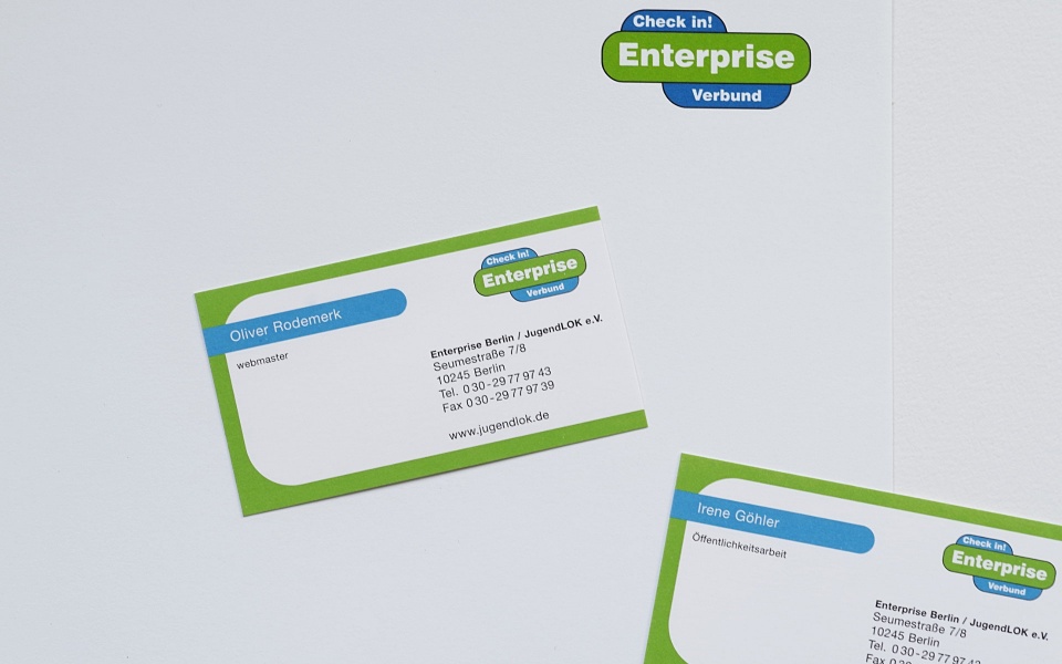 Enterprise Logogdesign Geschaeftsausstattung Visitenkarten