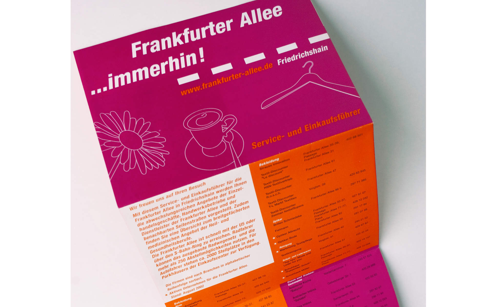 Frankfurter Allee Einkaufsfuehrer Faltblatt Faltplakat
