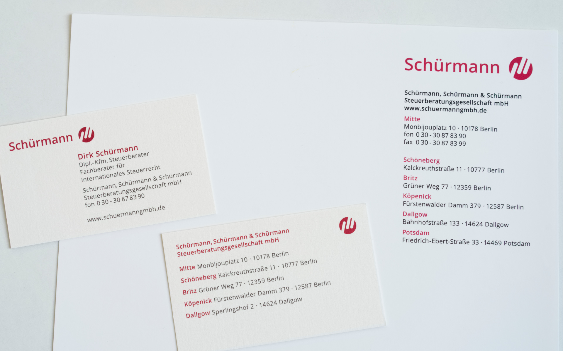 Schuermann Steuerberater Brief Logoentwicklung Design Berlin