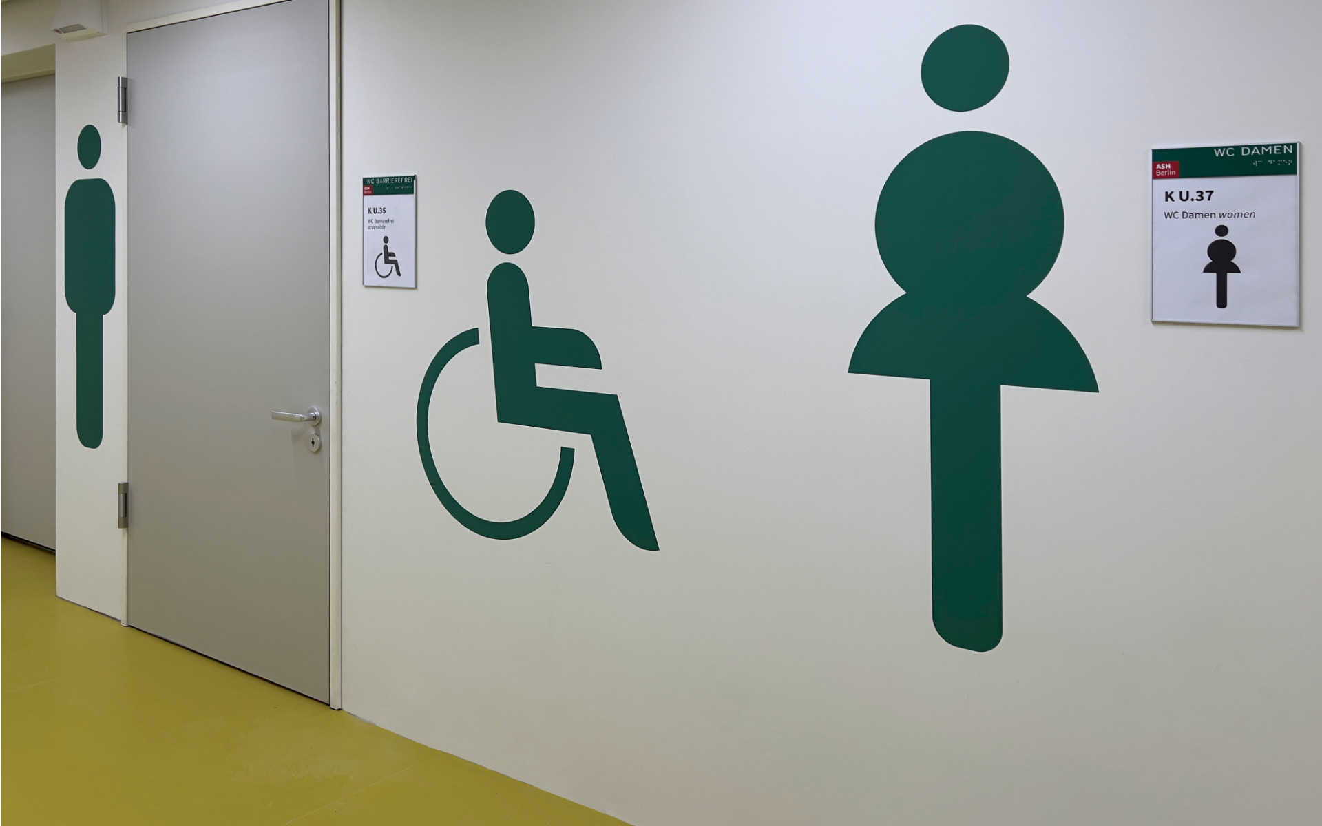 etagenzahlen hochschule richtungshinweise etagenuebersichten wegeleitsystem barrierefrei tuerschilder