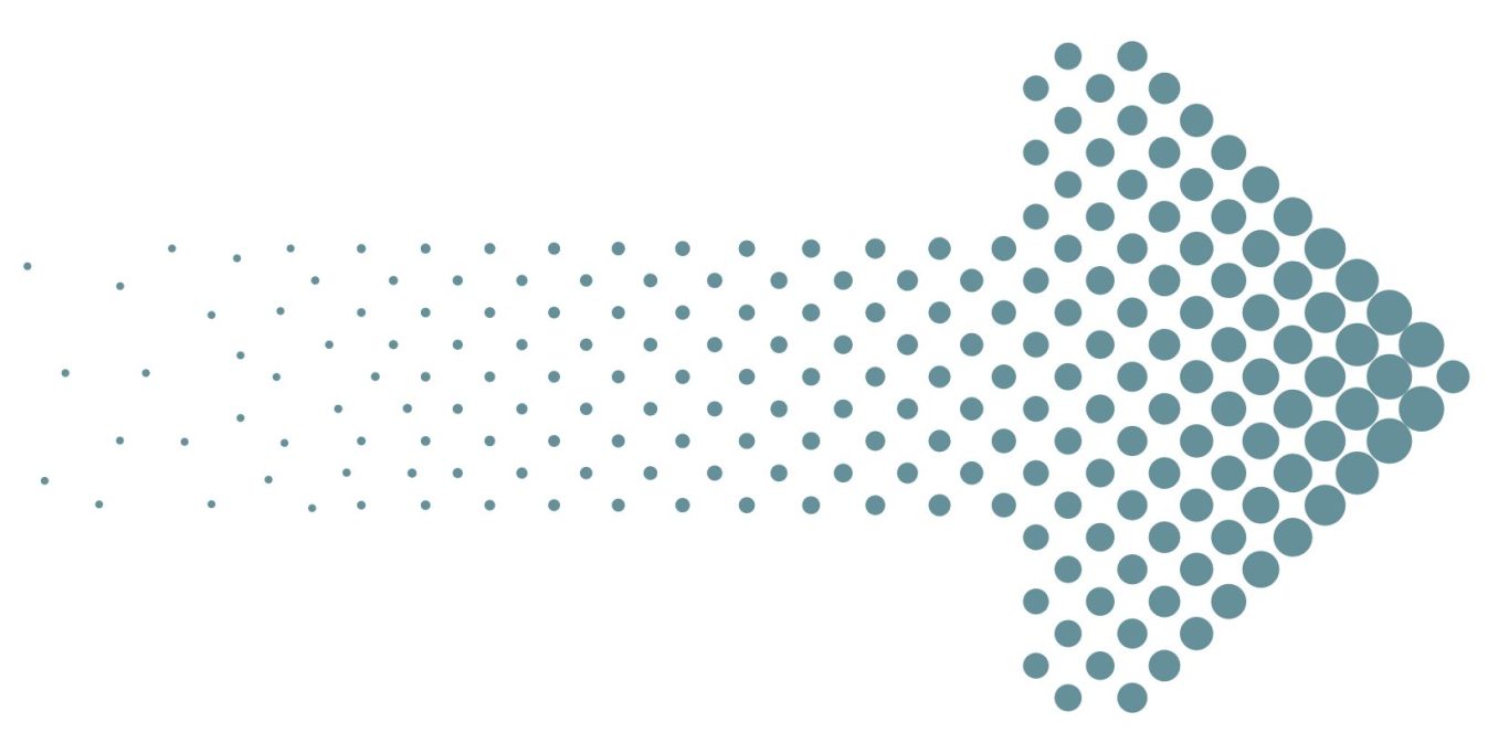 Grüne Pfeilrichtung mit Punktmuster auf weißem Hintergrund.