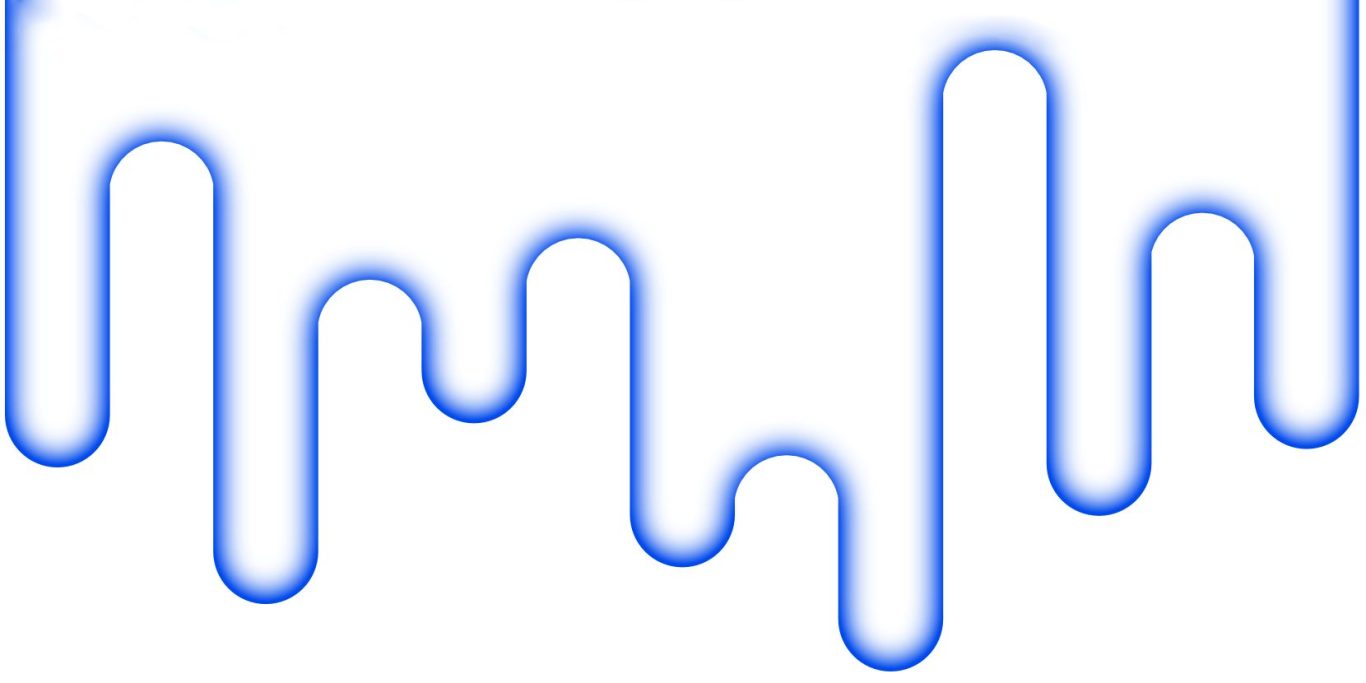 wir planen funktionierende Leitsysteme, die Sie ans Ziel bringen Wellenförmige Linien in einem sanften blauen Farbverlauf auf weißem Hintergrund.