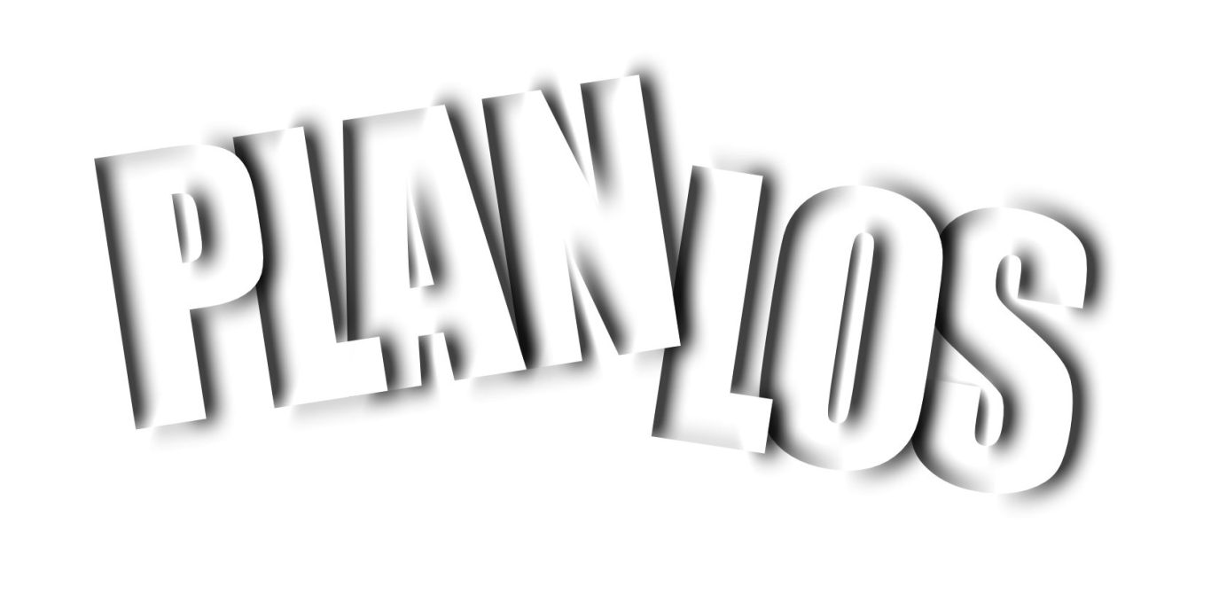 Ein Orientierungssystem ist Lebensrettung Weisse Schrift "Planlos" mit Schatten